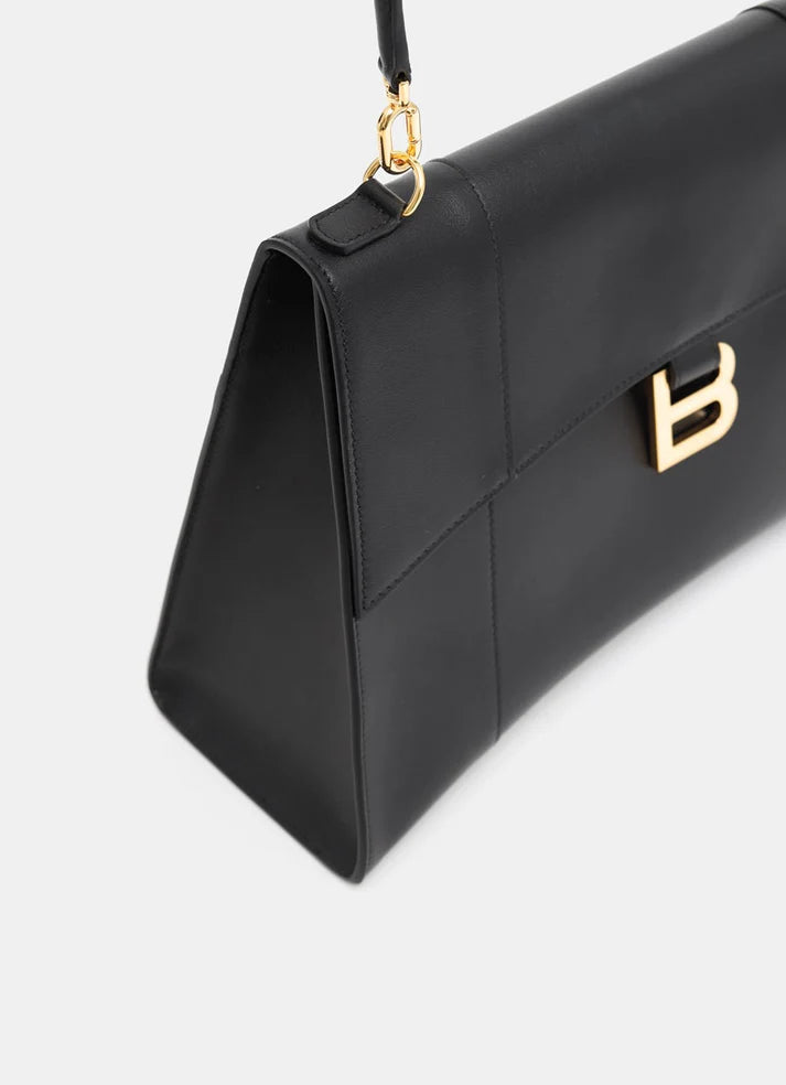 BALENCIAGA Medium Hourglass Soft Leather Shoulder Bag