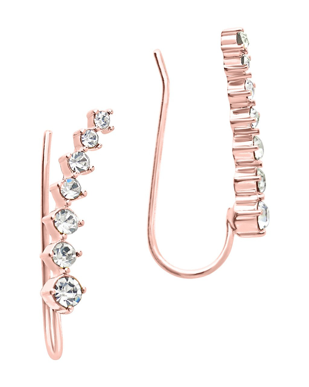 Graduated CZ Crawler Earrings