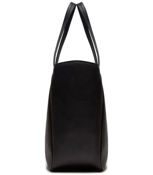 Black Synthetic Leather Handbag