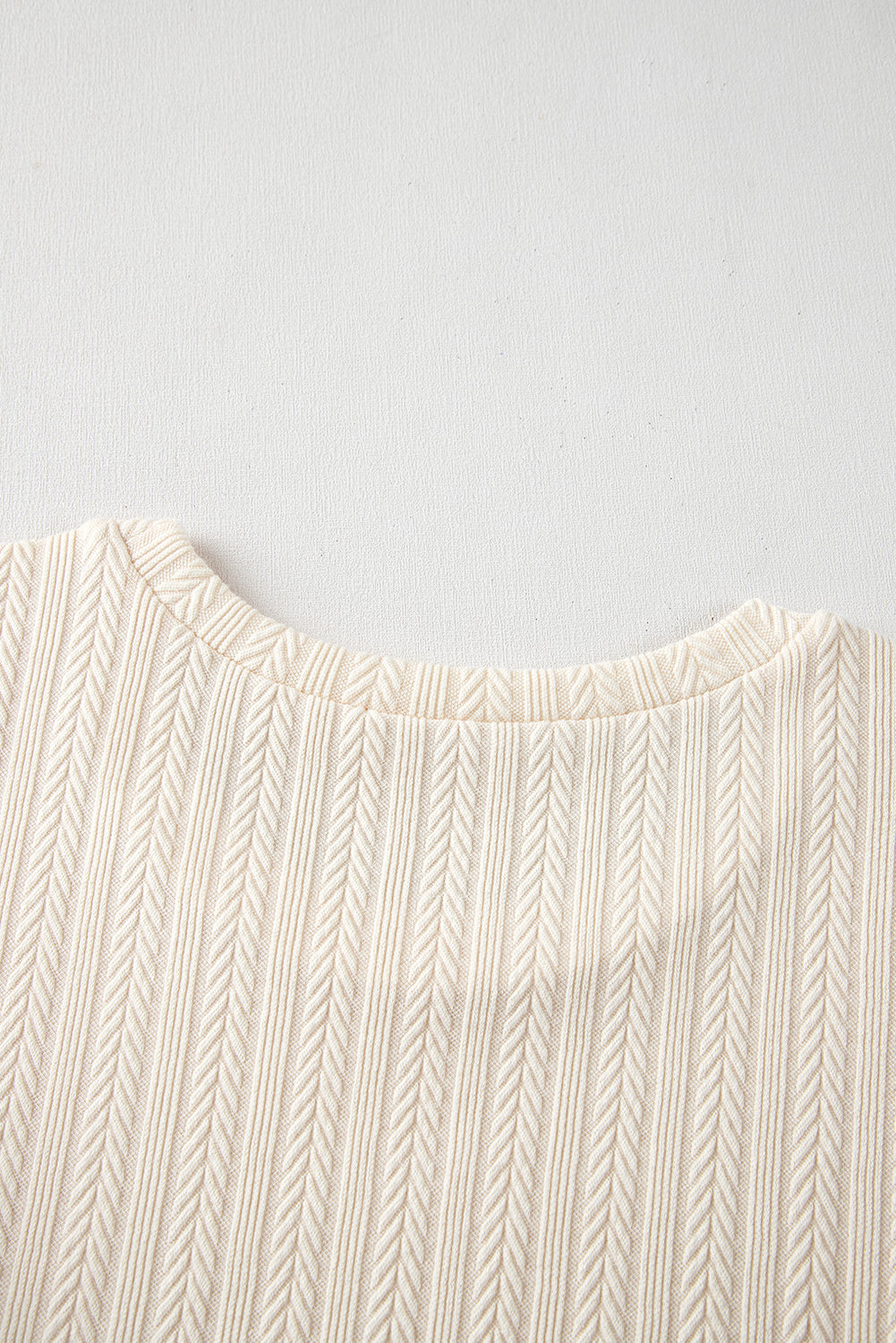 Apricot Swiss Dot Mesh Puff Sleeve Textured Top