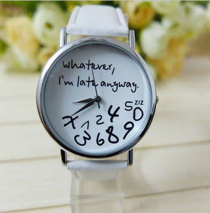 Fashion Casual Geneva Women's  Watch Leather Belt