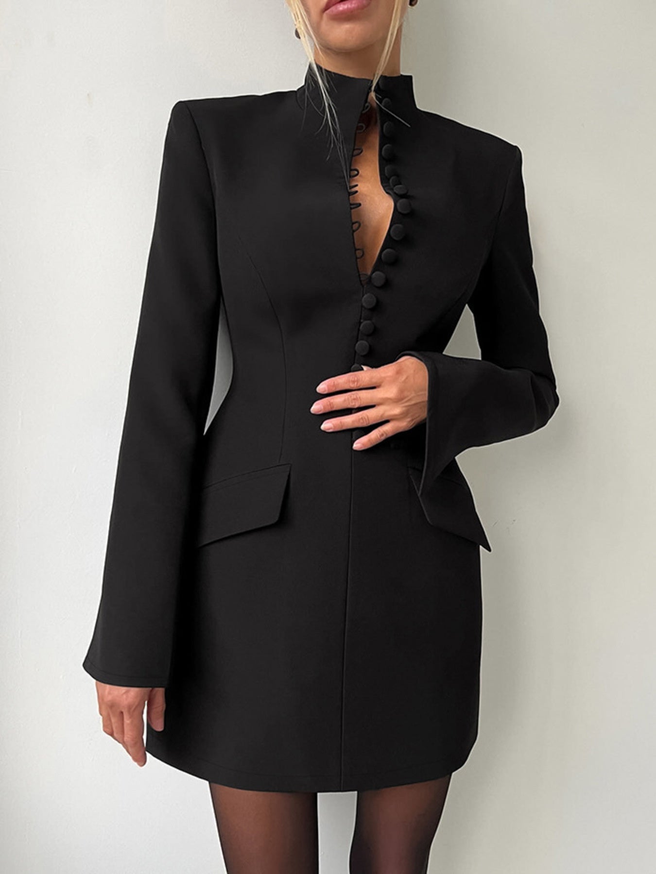 Button-Down Blazer Dress (See size chart where applicable)