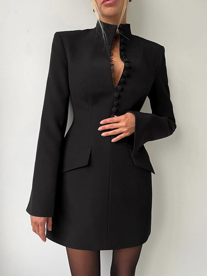 Button-Down Blazer Dress (See size chart where applicable)