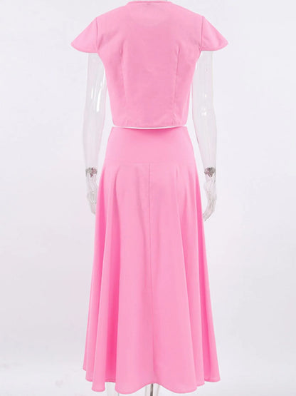 Short Sleeve Top and Skirt set