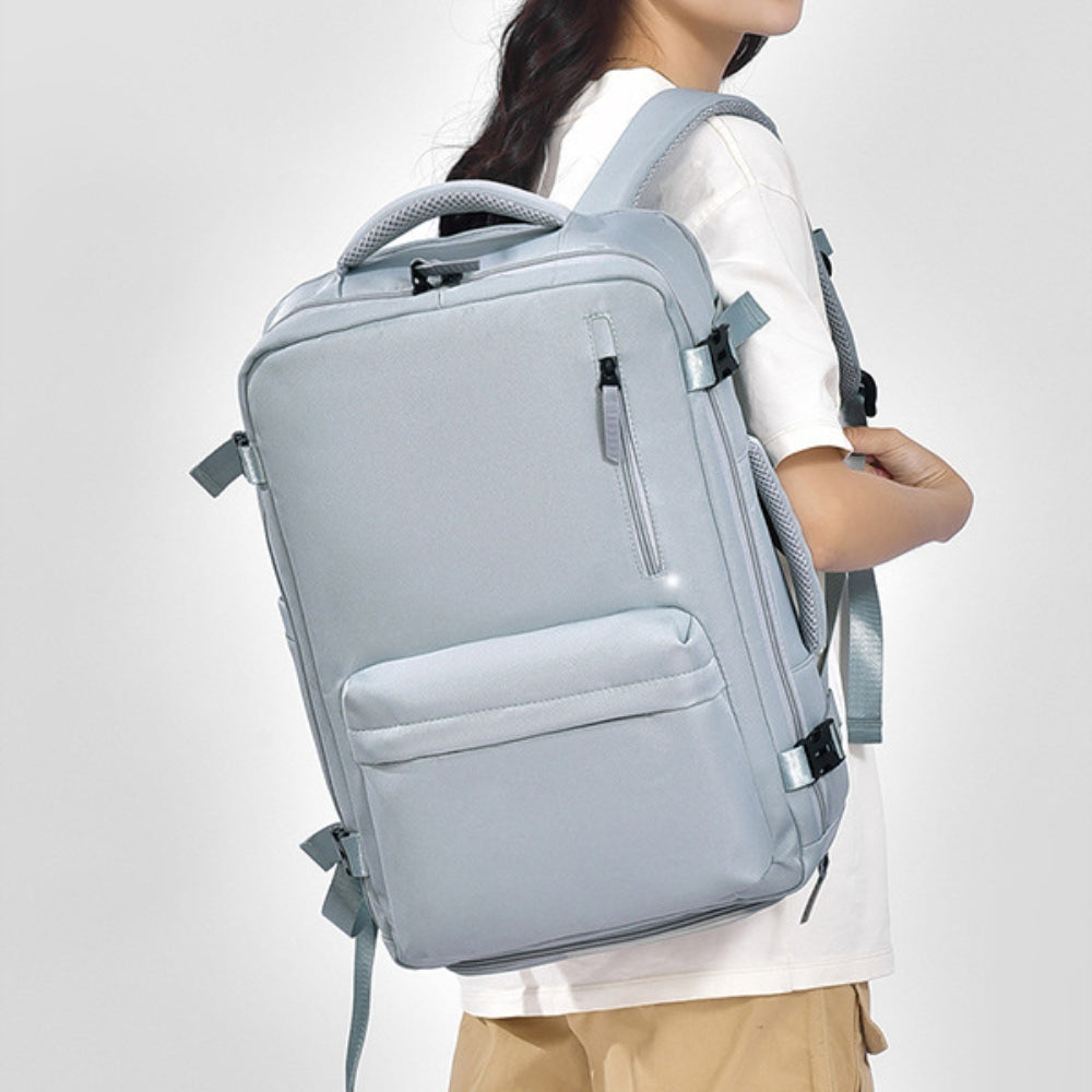 Oxford Cloth Side Pockets Backpack Bag with Handles – GLITZ