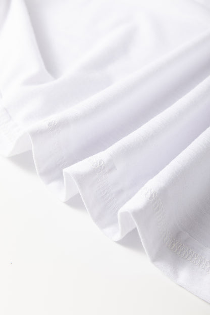 Black Floral Mesh Sleeve Fake Two-Piece Top