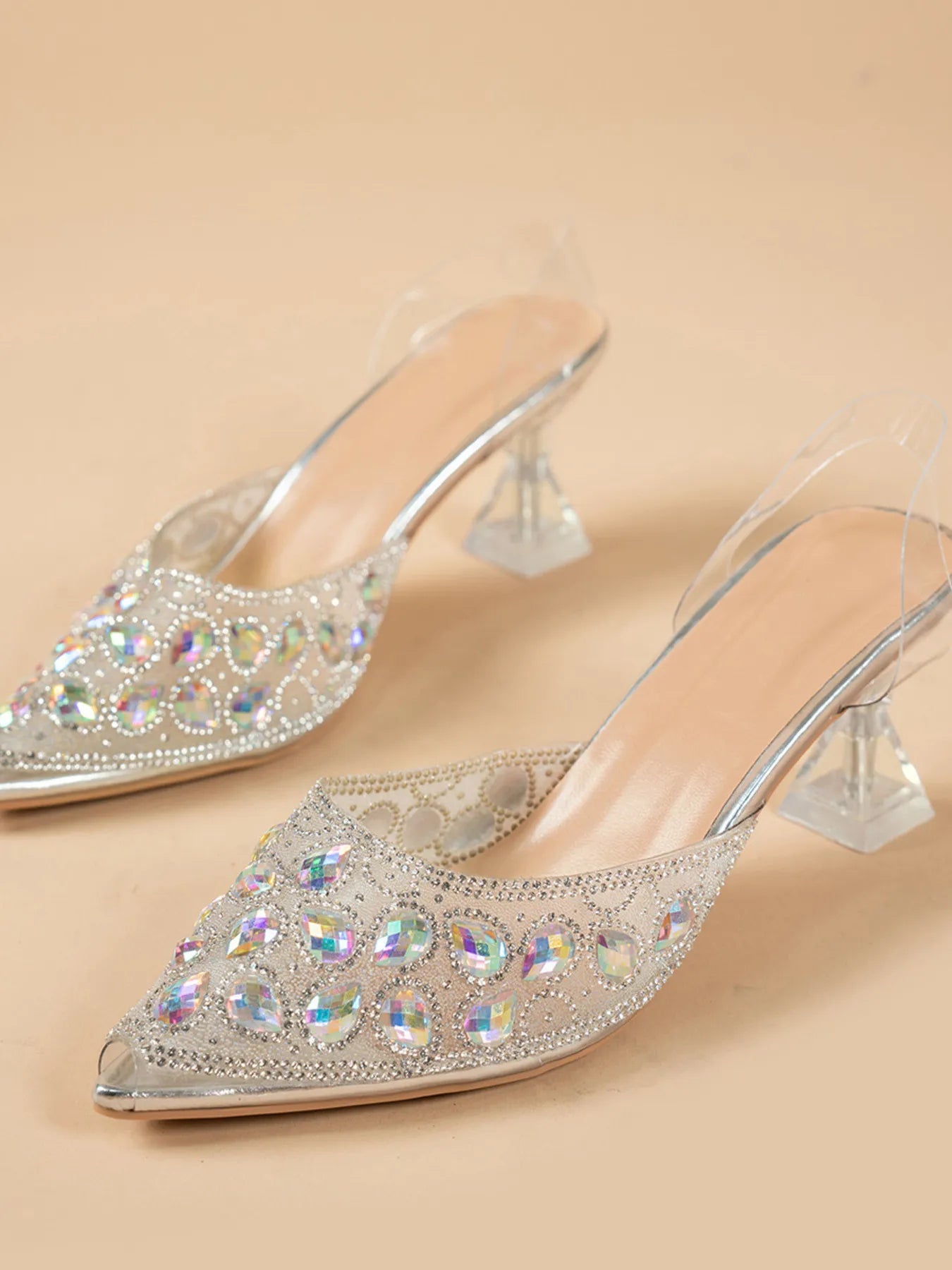Rhinestone Pointed Toe Sandals