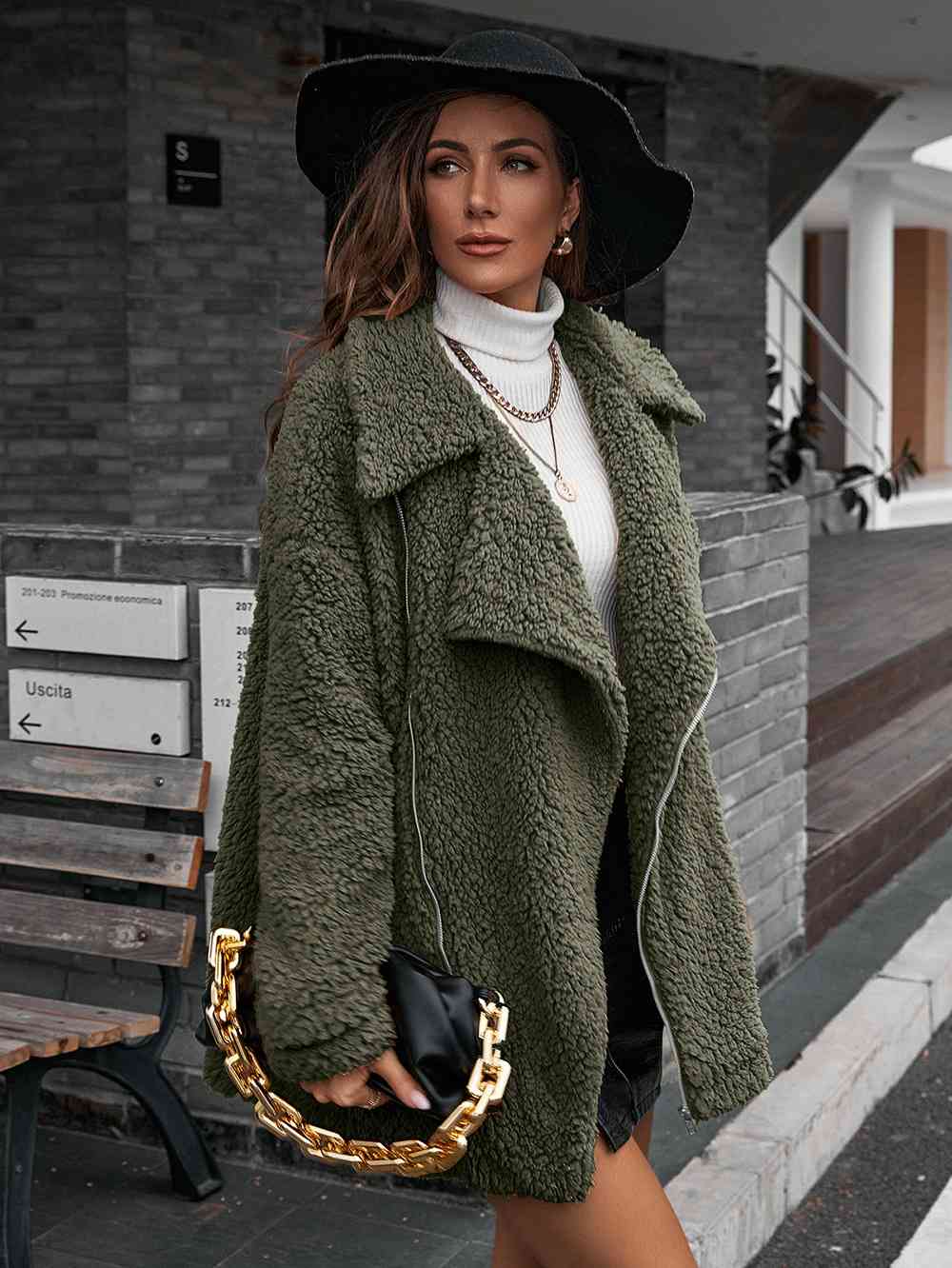 Ivy Lane Zip-Up Collared Teddy Jacket – GLITZ