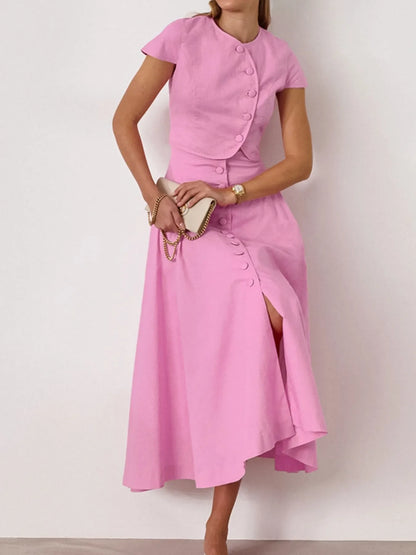 Short Sleeve Top and Skirt set