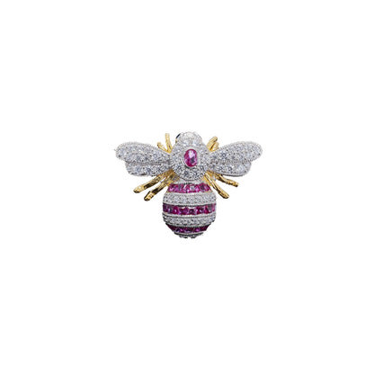 Italian Craftsmanship Retro Court Style Small Bee Brooch