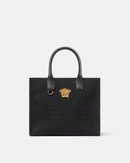 VERSACE La Medusa Canvas Small Tote Bag