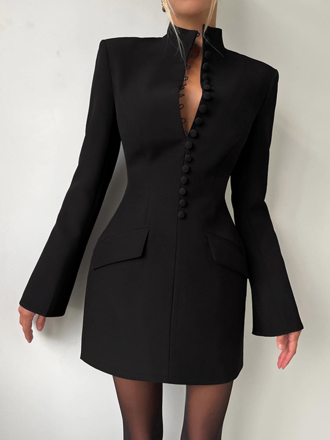 Button-Down Blazer Dress (See size chart where applicable)