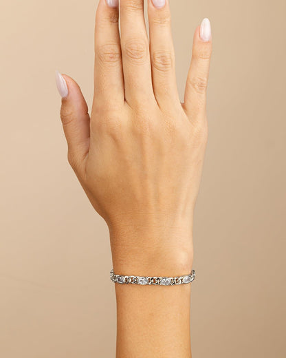 Cassie CZ Bezel Tennis Bracelet