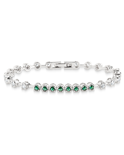 Liesbeth Emerald Accent Tennis Bracelet