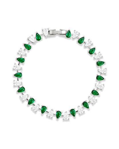 Emerald Pear Cut Tennis Bracelet