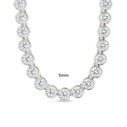 Helene Bezel CZ Tennis Necklace