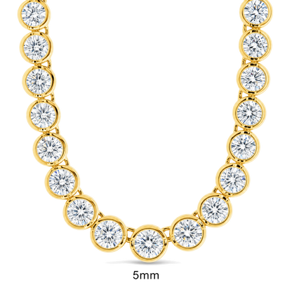 Helene Bezel CZ Tennis Necklace