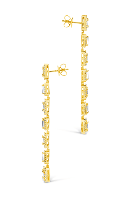 Nancy CZ Drop Stud Earrings