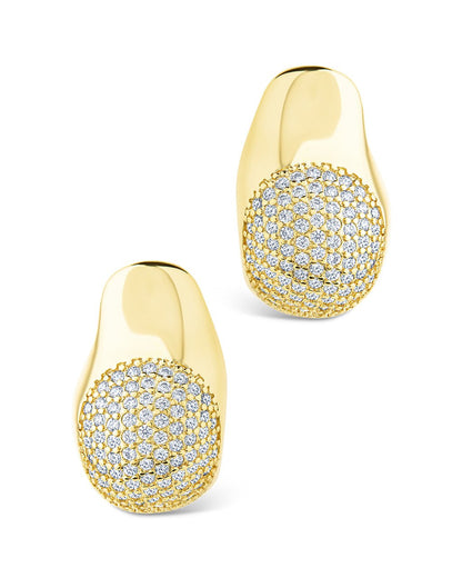 Wesley CZ Statement Huggie Hoop Earrings