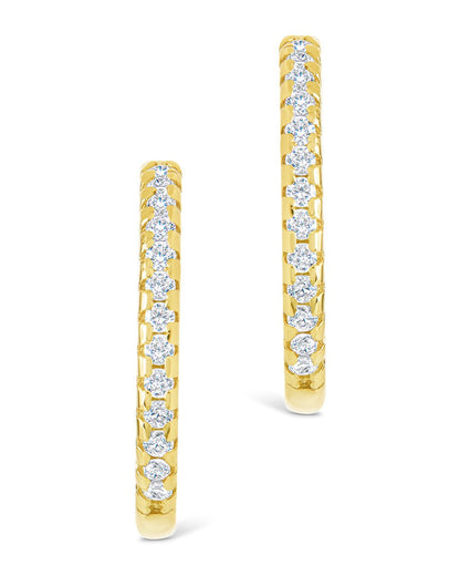 Sterling Silver Lilia CZ Infinity Hoops