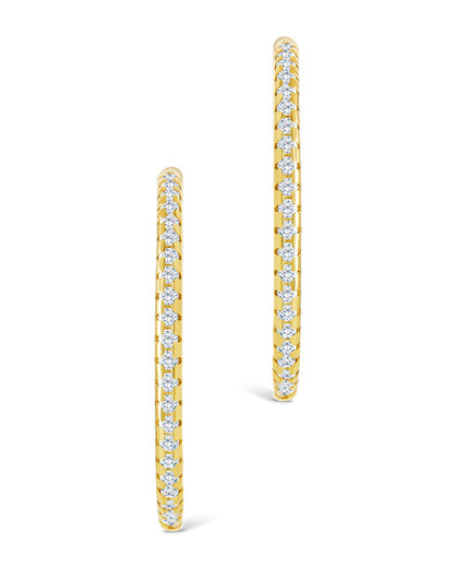 Sterling Silver Lilia CZ Infinity Hoops