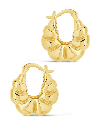 Petite Croissant Hoop Earrings