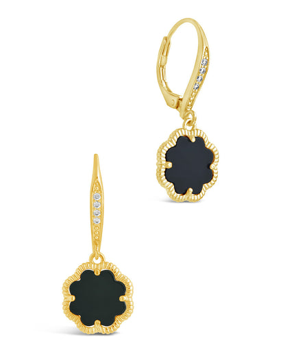 Rose Petal Short Drop Earrings
