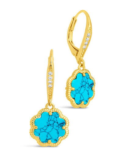 Rose Petal Short Drop Earrings