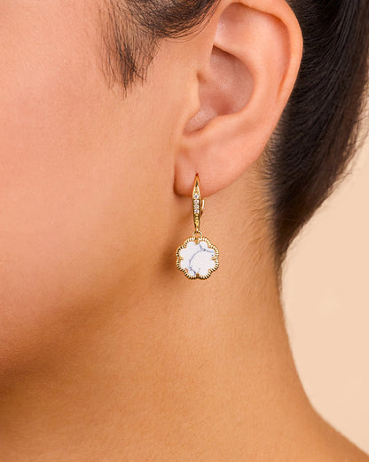 Rose Petal Short Drop Earrings