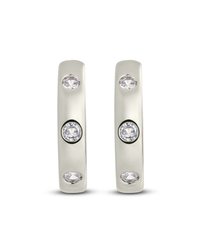 Molly CZ Studded Micro Hoops