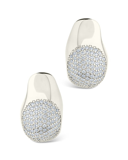 Wesley CZ Statement Huggie Hoop Earrings