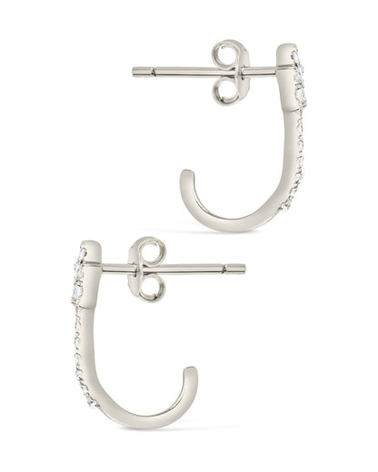 Sterling Silver CZ Star Jacket Earrings