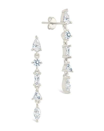 Sterling Silver Jacinda CZ Dangle Earrings