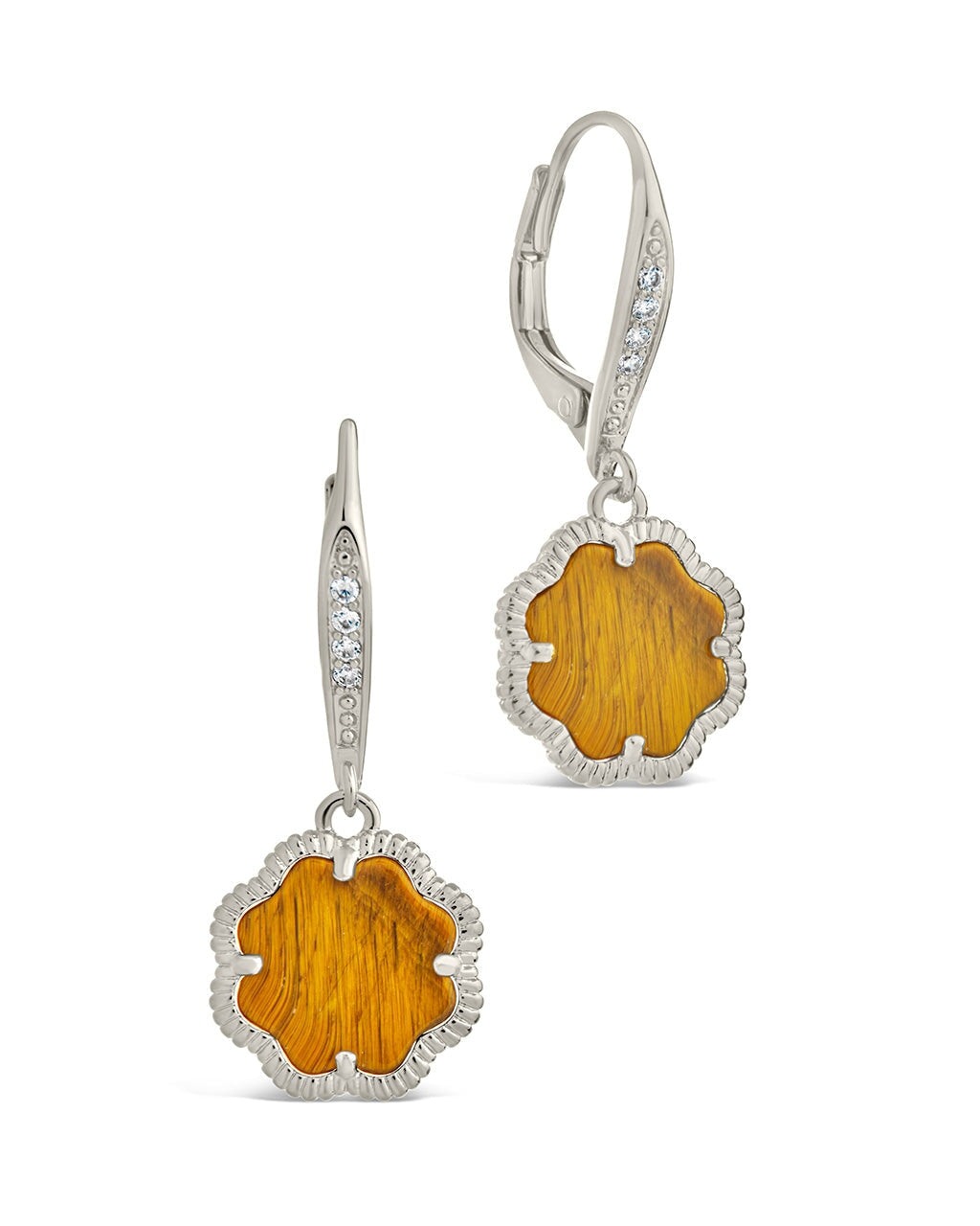 Rose Petal Short Drop Earrings