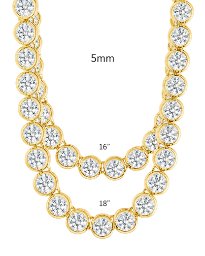 Helene Bezel CZ Tennis Necklace