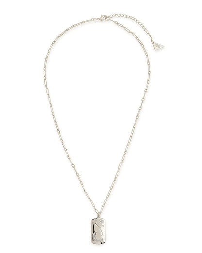 CZ Constellation Dog Tag Pendant Necklace