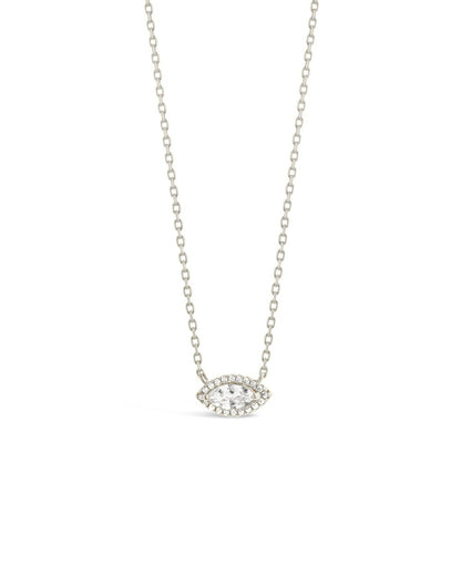 Jamie CZ Evil Eye Pendant Necklace