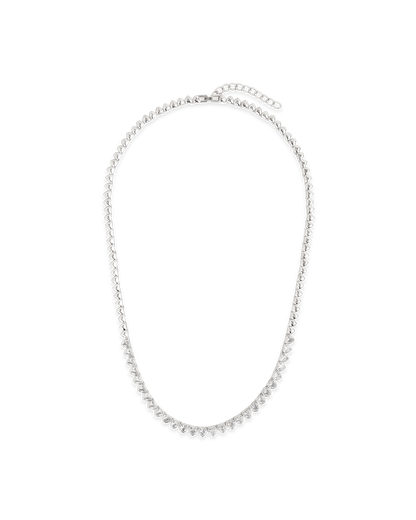 Stephanie Heart CZ Tennis Necklace