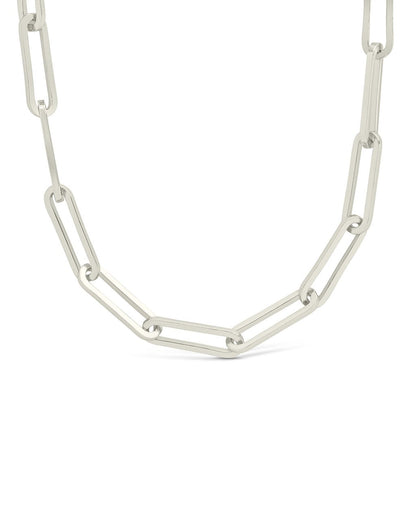 Sterling Silver Paperclip Chain Necklace