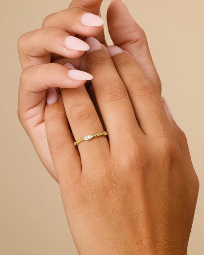 Sterling Silver Lydia CZ Bubble Ring