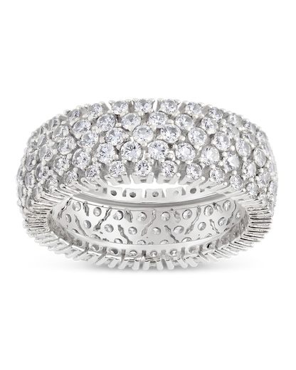 Sterling Silver Yvonne CZ Stacking Ring