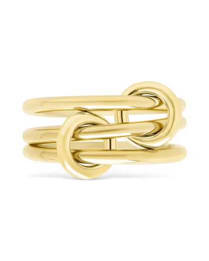 Sterling Silver Jasmin Link Stacking Ring