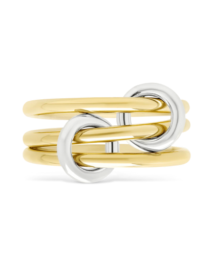 Sterling Silver Jasmin Link Stacking Ring