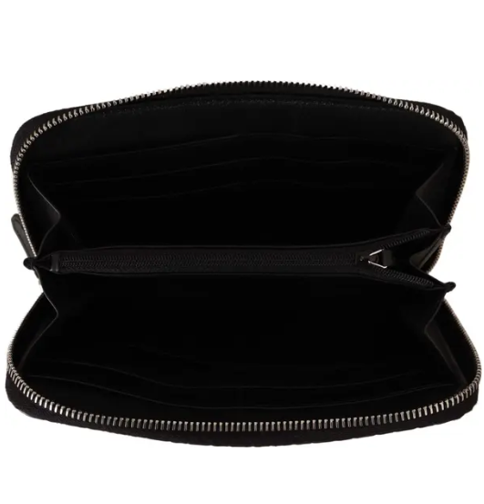 Black Wallet Microguccissima Leather Zipper wallet