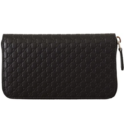 Black Wallet Microguccissima Leather Zipper wallet
