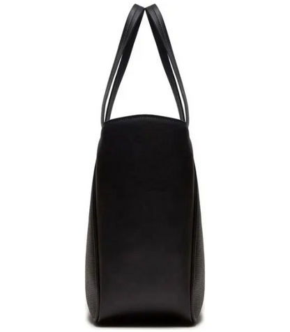 Black Synthetic Leather Handbag