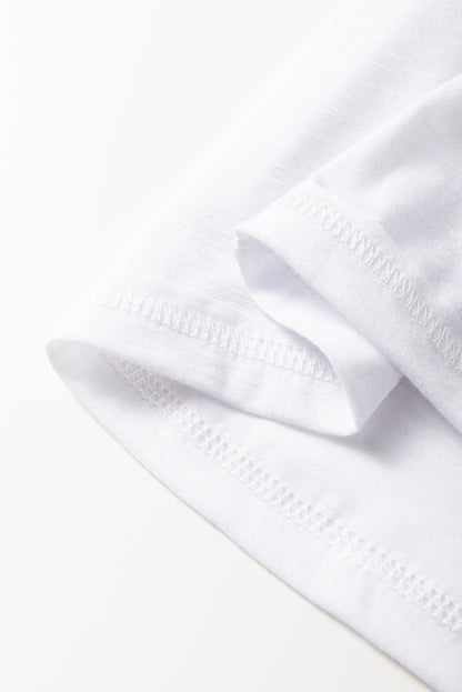 Black Floral Mesh Sleeve Fake Two-Piece Top