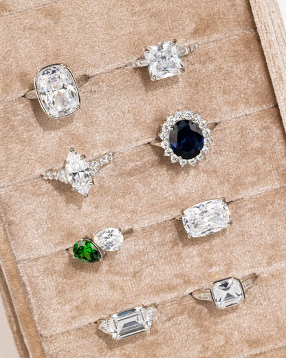 Sterling Silver Marquise & Trillion Ring