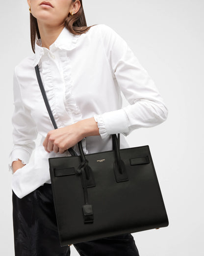 SAINT LAURENT Sac De Jour Small Top-Handle Bag in Smooth Leather