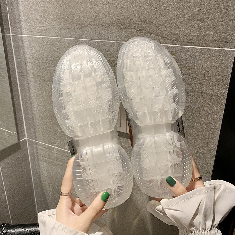 Classic four seasons fashion shoes crystal jelly rainbow bottom daddy shoes Fashion women casual shoes women fashion shoes